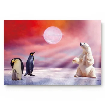 

Penguin Polar Bear Light Moon Ice Animal Non-slip Doormat Bathroom Accessories Set Floor Carpet Home Decor