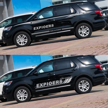 

SUV car decal pull flowers special body color strip stickers explorers modified decorative decal waist line for Ford