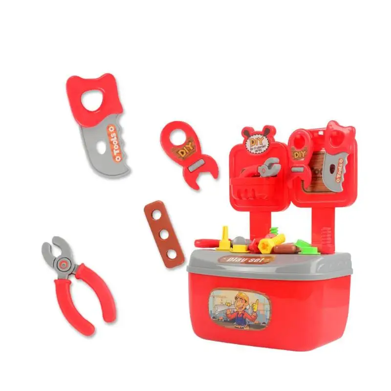 22 шт., детская коробка для инструментов для моделирования, ремонта, игрушка для разборки, развивающая игрушка, практическая способность, цветовое познание