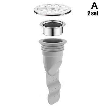 

Bathroom Anti-Smell Drain Strainers Drain Pipe Seal Kitchen Home Floor Drain Core Sealing Ring Set DEC889