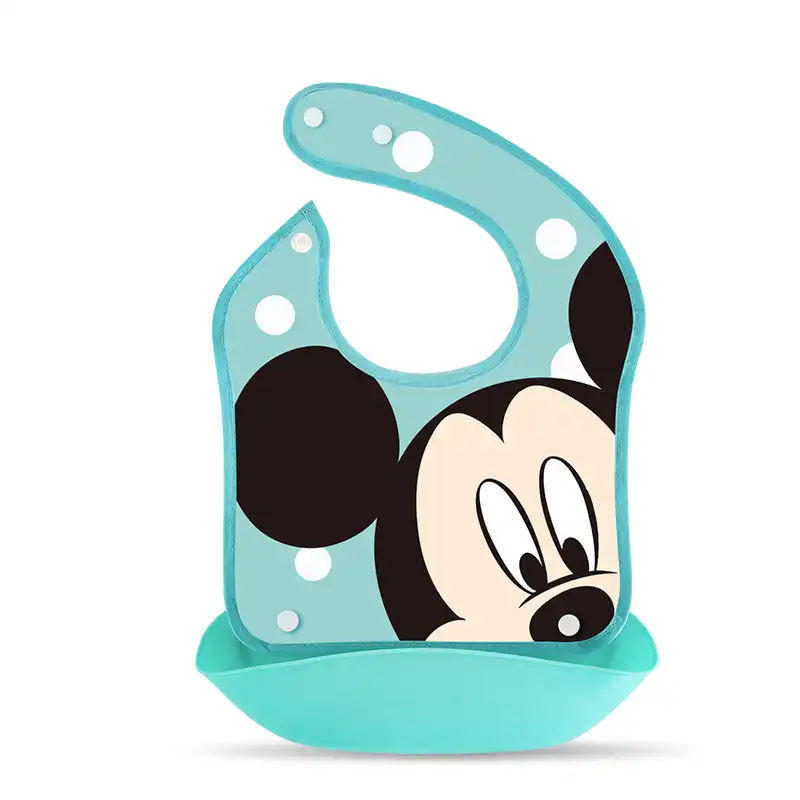 Disney Bavoir En Silicone Mickey Minnie Pour Repas De Bebe Design De Dessin Anime Aliexpress