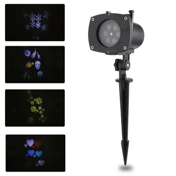 

11PCS LED Switchable Pattern Gobos Slides Waterproof Sparkling Landscape Projector Christmas Holiday Party Home Decoration