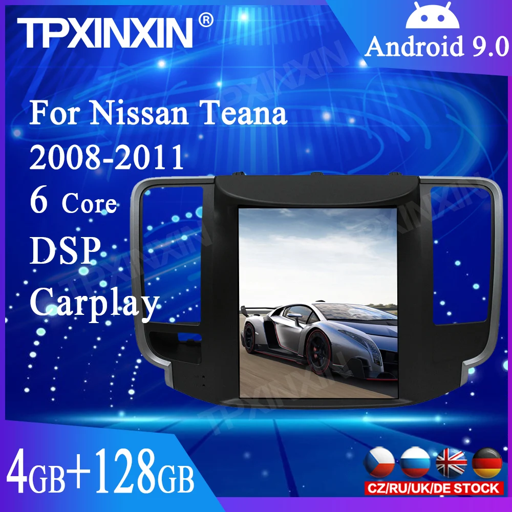 

4+128GB Android 9.0 For NISSAN Teana 2008-2011 Tesla Style Car GPS Navigation Stereo Head Unit Multimedia Player Auto Radio DSP