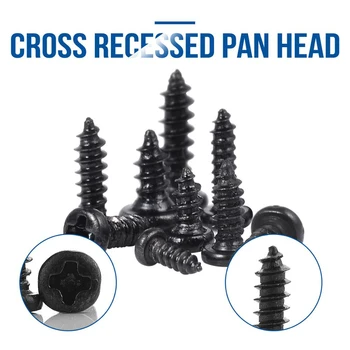 

1800pcs M1 M1.2 M1.4 M1.5 M1.7 Small Laptop Computer Phone Screws Pan Round Head Tapping Screw Set Carbon Steel Assortment Kits