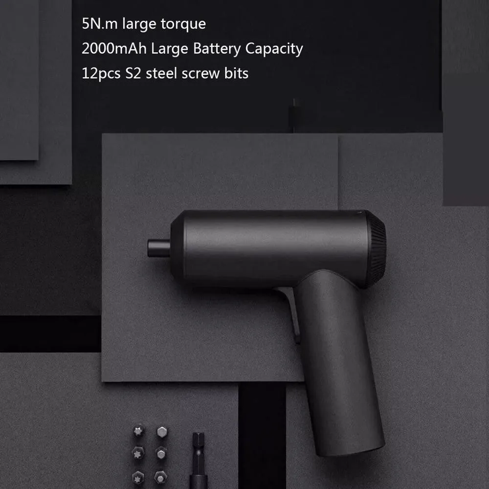 Xiaomi Mijia электрическая отвертка с 12 шт. S2 Биты для отвертки 3,6 в 2000 мАч беспроводной Перезаряжаемый электрошуруповерт