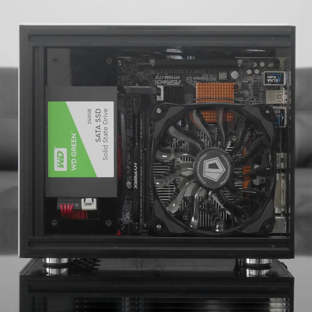 Чехол для игрового компьютера A35 Mini ITX Прозрачный Акриловый чехол s с удлинителем