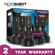 Novsight H4 светодиодный Hi lo автомобильный H7 светодиодный фары лампы H8 H11 9005 9006 50 Вт 8000лм 6500 к CSP светодиодный лампы 12 В 24 В безвентиляторный