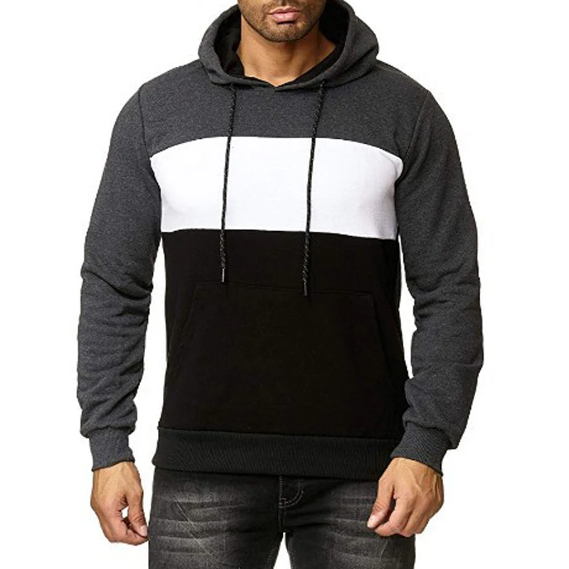 

E-BAIHUI Men sweatshirts hooded gym sports pullover long sleeves casual sweatshirts Hip hop loose Oversize tops Winter Coat K010
