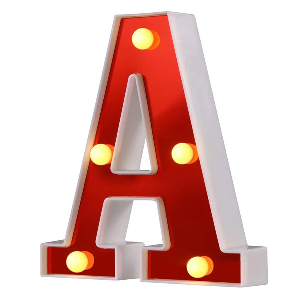 LED Marquee Letter Lights 26 Alphabet Night Lamp for Birthday Party Home Bar Decor S7 #5 | Дом и сад