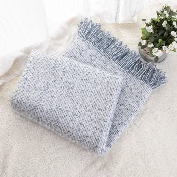 

Battilo Oversized Stripe Brushed Weave Sofa Bed Throw Blanket, 60" x 80"