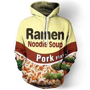 color 11 I2u унисекс 3D Ramen noodle soup толстовка с капюшоном с 3d принтом пуловер повседневные топы с карманами для взрослых - Цвет: color 11