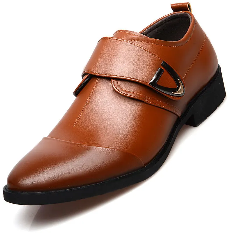 

2019 Leisure Oxford Sharp Male Leather Shoes Business Affairs Correct Dress Man Go To Work Wedding Banquet Shoe