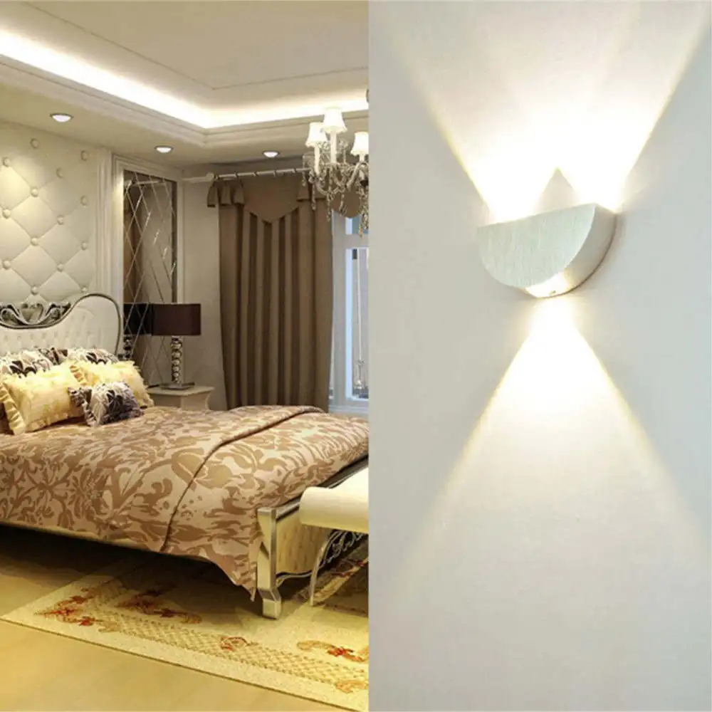 Indoor wall light Wavelike aluminum 110V 220V Led sconce Wall mounted Modern home decoration Bedroom Corridor Creative wall lamp