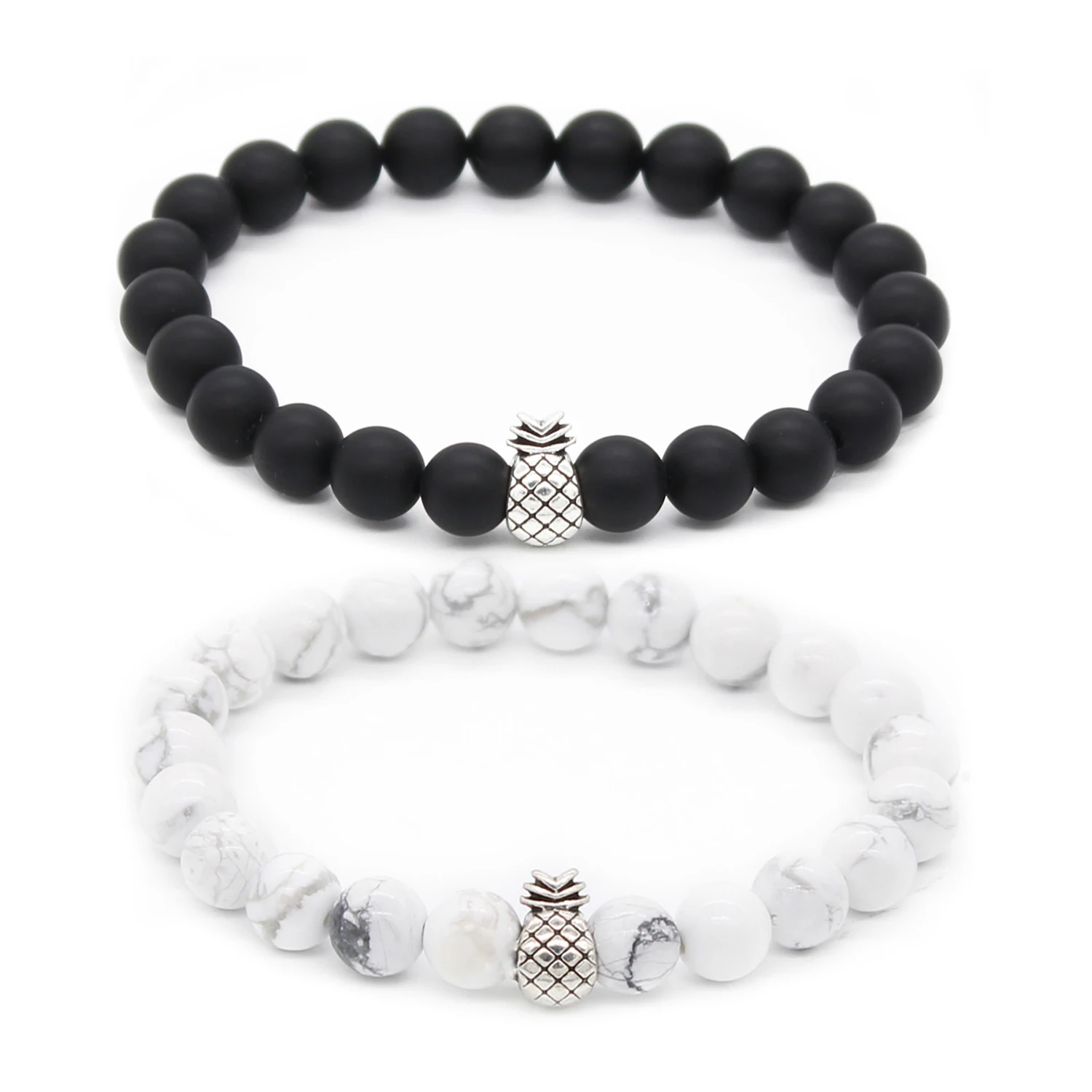 Браслеты с ананасовым шармом 8 мм из сплава для мужчин и женщин|bracelets for|charm braceletstone