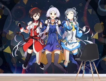 

[Self-Adhesive] 3D Long Hair Anime Girls 175 Japan Anime Wall Paper mural Wall Print Decal Wall Murals Belly