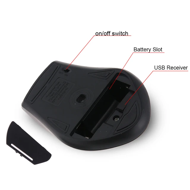 2 4GHz Wireless Gaming Mouse Portable Mouse Gamer for Computer PC Laptop Accessory with USB Receiver