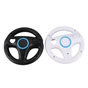 

White Black Steering Mario Kart Racing Wheel for Nintendo Wii Remote Game