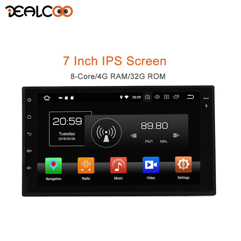 

Dealcoo 2 Din Car Radio GPS Android Autoradio 2 Din Android Car Radio 2din Android Central Multimedia for Universal 7 Inch Touch