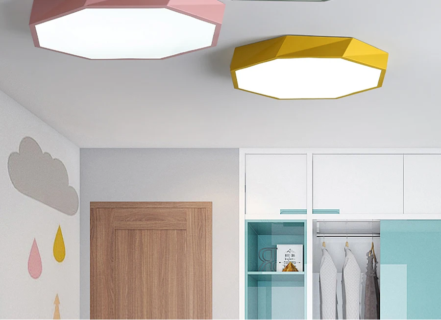 Светодиодный потолочный светильник Macaron, пять цветов, внутреннее освещение, потолочный светильник для гостиной, спальни, только высота 6 см