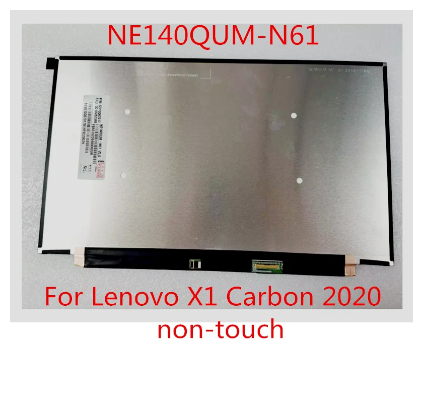 14-дюймовый ноутбук ЖК-дисплей экран для Lenovo T14 Gen 1 T14s X1 углерода 8th UHD IPS ЖК-экран