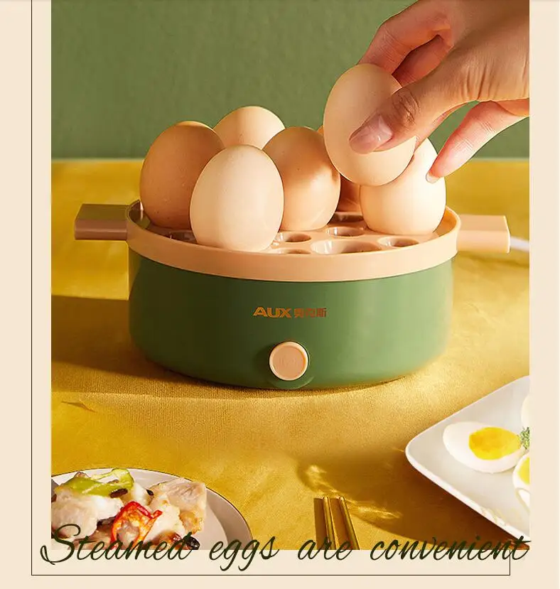 220V 2 Layers Electric Egg Steamer Automatic Multifunctional Boiler Breakfast Maker Steaming Cooking Machine Multi Cooker