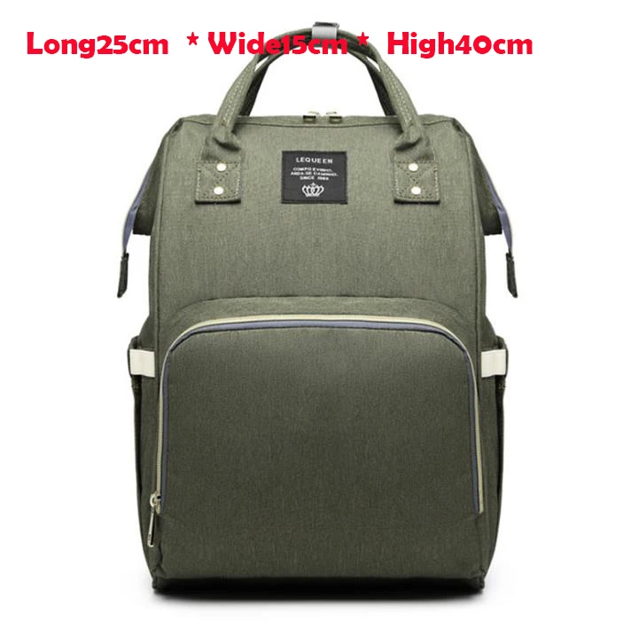 Armygreen Модная сумка для подгузников, рюкзак для мамы, большая емкость, водонепроницаемый, для путешествий, для мамы, сумки для подгузников, сумка для беременных, рюкзак для детской коляски, сумка - Цвет: Armygreen