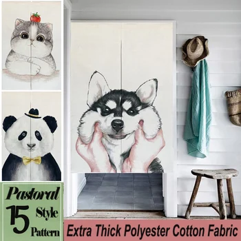 

Japanese Hanging Door Curtain Lovely Cartoon Animal Kitchen Bedroom Restaurant Partition Entrance Decor Custom Noren Curtains