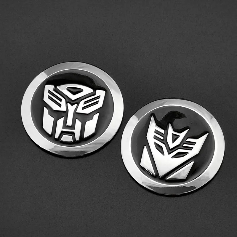 

Transformers Bumper Stickers Pure Metal Stereo 3D Labeling Autobots Decepticons Autobots Cool Modified Logo Decorative Sticker