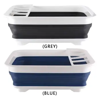 

Practical Foldable Drain Dish Bowl Rack Kitchen Storage Organization Cutlery Stand Bottles Jars Cup Holder Tableware Drainer