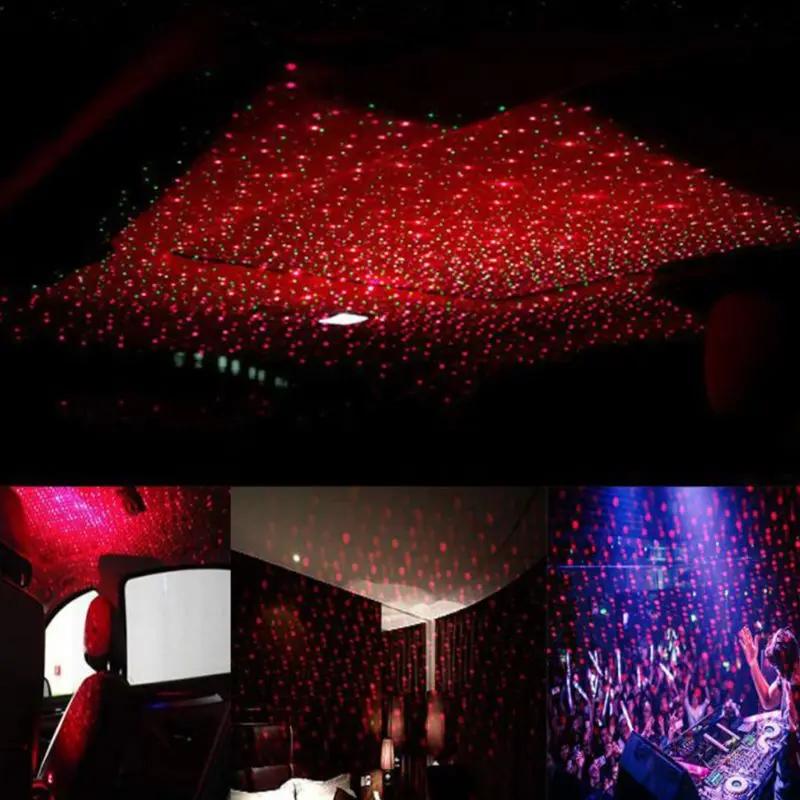 1 шт. Автомобильный USB звезда красивый потолочный светильник звездное небо проекционный Декор лампа крыша ночной Светильник s переносной романтическая атмосфера