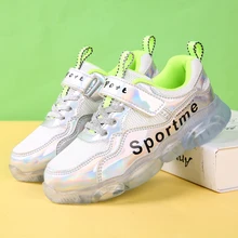 Новые Модные Повседневные Дышащие Кроссовки для девочек; весенне-осенние детские кроссовки; детская обувь на плоской подошве; кроссовки для девочек