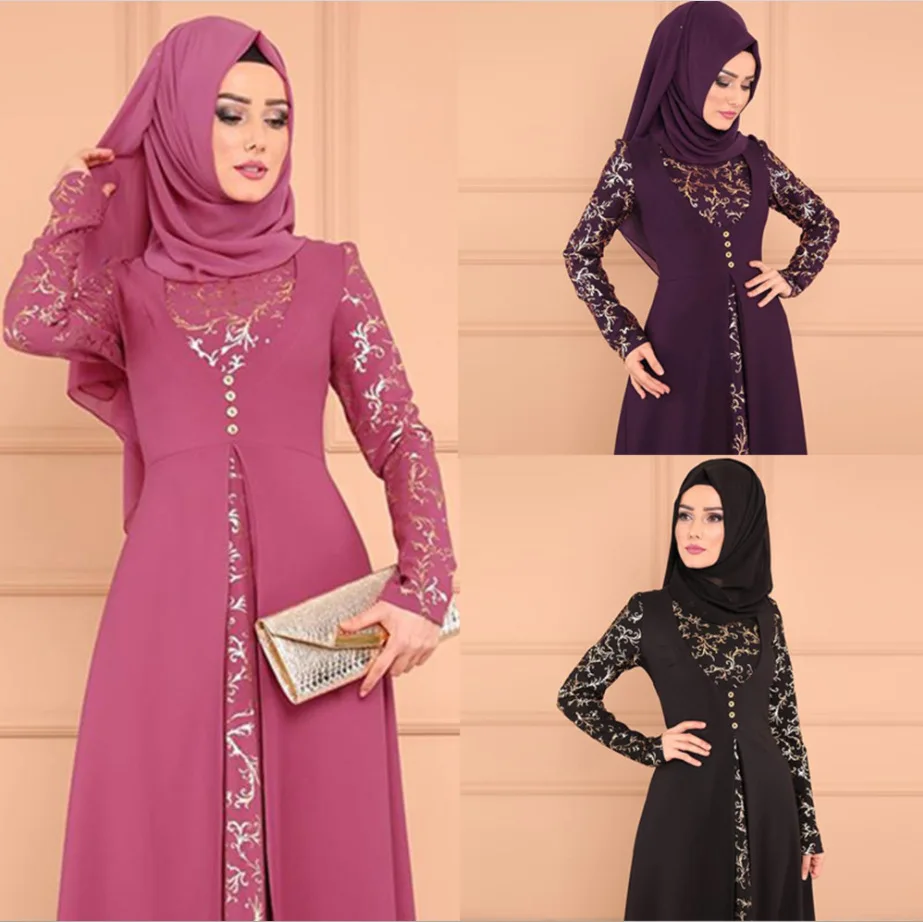 Abaya musulmana de Turquía islámica hiyab árabe vestido Dubai caftán Kaftan marroquí bata vestido musulmán islámico para las mujeres de talla grande
