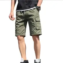 Мужские шорты Карго в стиле милитари, брендовая мужская одежда тактические шорты, мужские хлопковые свободные рабочие повседневные короткие штаны, большие размеры