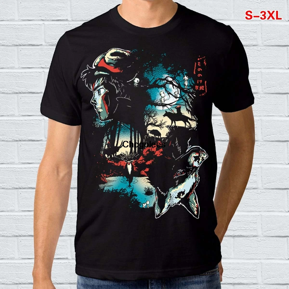 Princess Mononoke Men's T-Shirt Studio Ghibli Anime Tee |