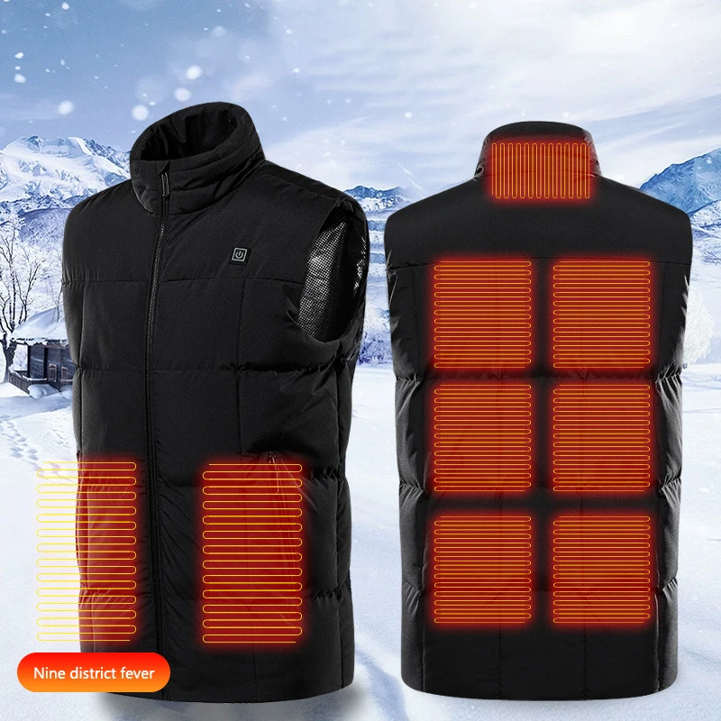 

Men Women Winter USB Infrared Heating Vest Electric Thermal Waistcoat Outdoor Camping Hiking Hunting Heated Jacket Plus Size