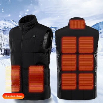 

Men Women Winter USB Infrared Heating Vest Electric Thermal Waistcoat Outdoor Camping Hiking Hunting Heated Jacket Plus Size