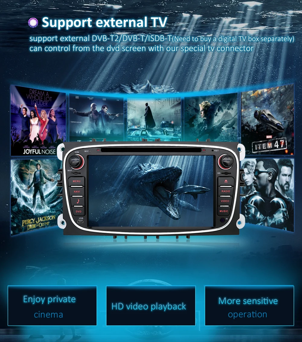 Cheap 32G ROM Android 9.0 Octa 8 core car dvd  for ford for focus 2 mondeo car pc head unit gps navigation 2 din car stereo 20
