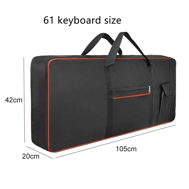 61/76/88 Key Keyboard Piano Gig Bag Case Portable Durable Waterproof 600D Oxford Cloth with 10mm Cotton Padded Case