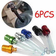 

6Pcs Universal Motorcycle Motorbike 2 Way Valves Vent Breather Hoses Tubes Cap Fit For Motocross ATV Quad Dirt Pit Bike