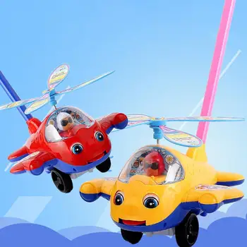 

2019 Children'S Early Education Pushes The Plane Children'S Hand Pushes The Bell Airplane Toy Hand Pusher Puzzle Stall Toy