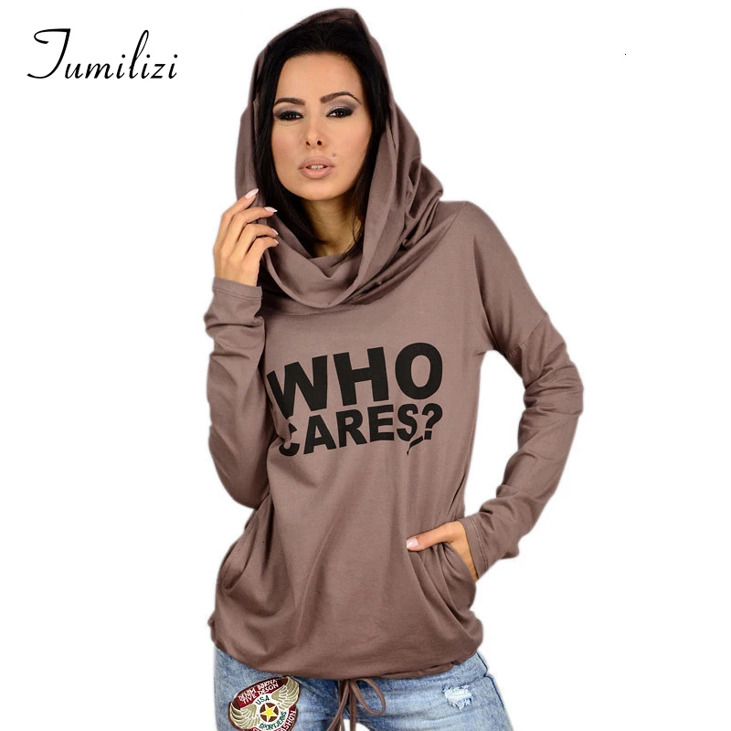 

2020 Who Cares Hooded Winter Hoodies Long Sleeve Hoody Women Sweatshirt Femme Sweatshirts Pullover Vestido Sudadera Mujer