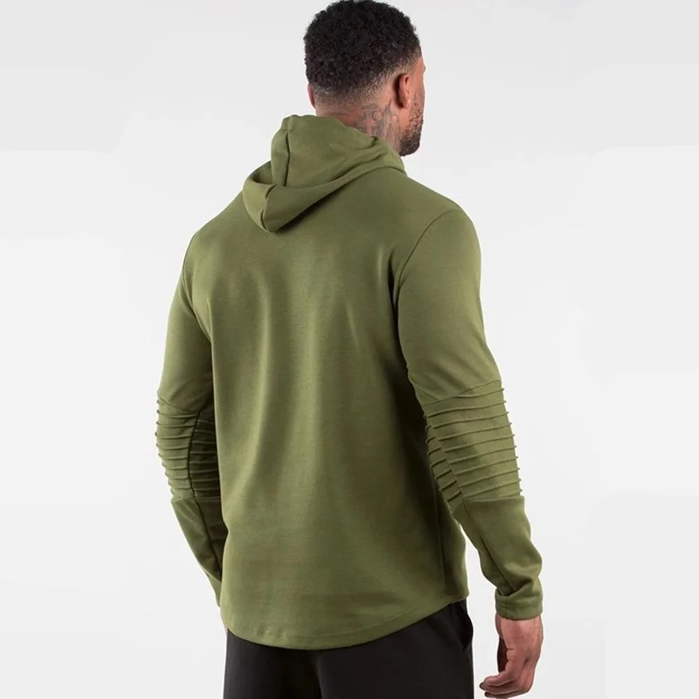 Армейские зеленые повседневные толстовки для мужчин хлопковый свитшот