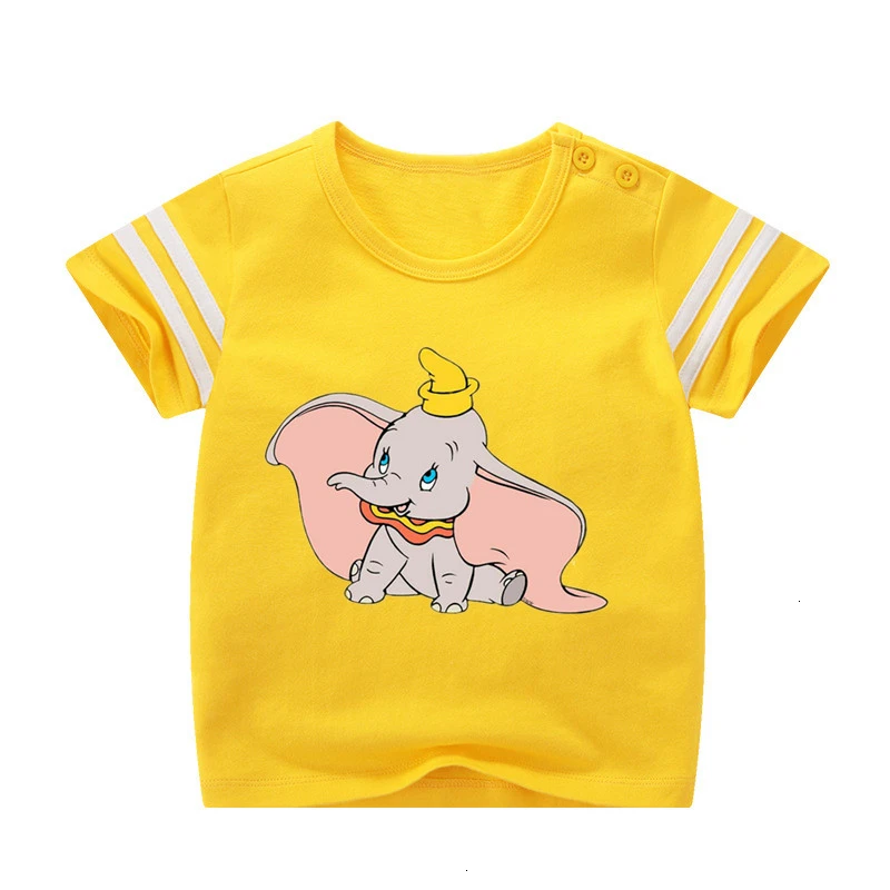 as picture Детская футболка с принтом «Dumbo» для мальчиков и девочек детская футболка летние топы для малышей, футболки с рисунками из аниме - Цвет: as picture