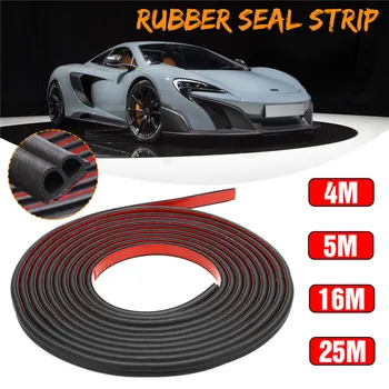

25M BType Car Door Rubber Edge Seal Strips Universal Protector Rubber Soundproof Sealing Auto Trunk Sound Insulation Accessories