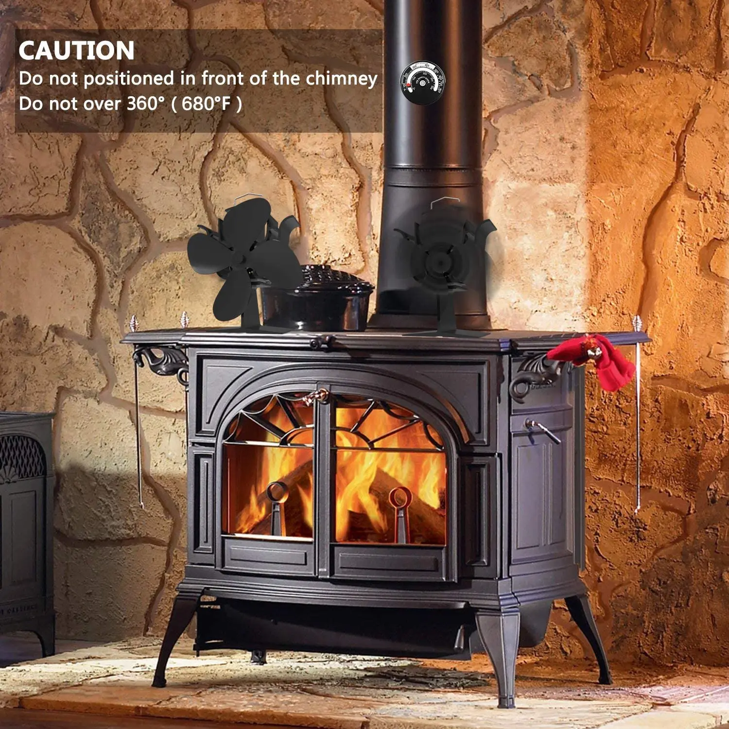 Four Leaf Fireplace Fan Pellet Stove Kit Alcohol Stove on Wood Burning  Stoves Electric Stoves Home Fireplaces Heat Driven Fan - AliExpress