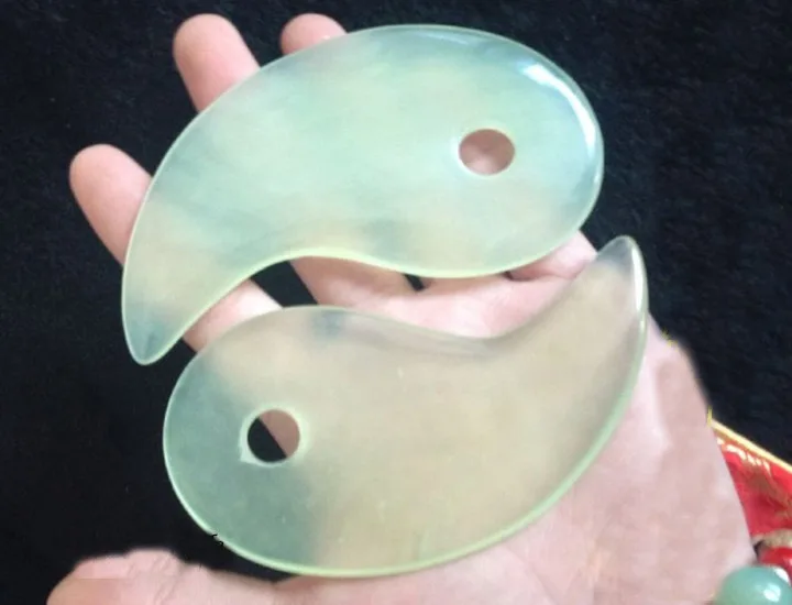 Gua sha инструмент для скребки gua sha доска массажер для тела Лицо Глаза для лица спа натуральный нефрит массаж Красота Guasha Тай Цзи Бар Инструмент