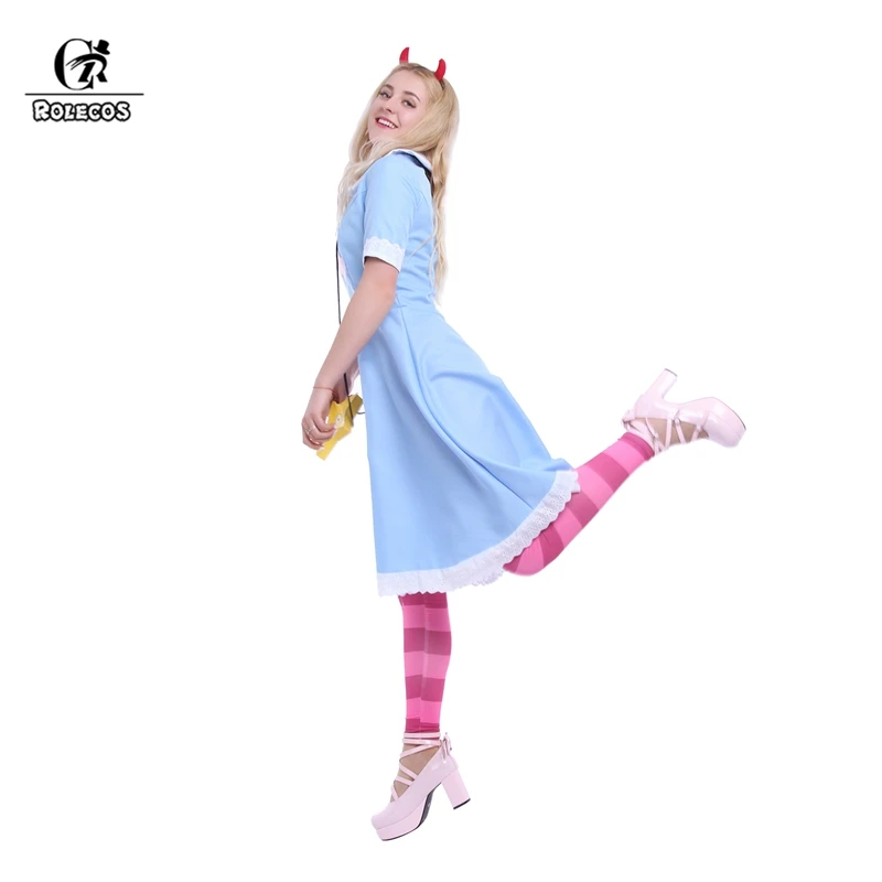 Женский костюм для косплея ROLECOS длинное голубое платье в стиле американского