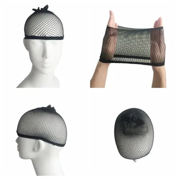 

Wholesales High Elastic Hair Net Stretchable Double Head Pass Practical Soft Wig Cap Nylon Stocking Unisex