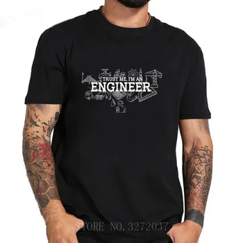 

2019 Newest Fashion Trust me, I am an Engineer men shirt Funny 100%Cotton short sleeve T Shirt for men