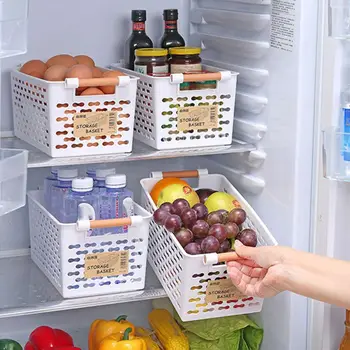 

Plastic Storage Baskets Bins Organizer with Handles Plastic Baskets Shelf B85C